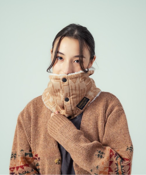 PENDLETON(ペンドルトン)の「ビーガンムートン・ネックウォーマー(ネックウォーマー/スヌード・メンズ・グリーン系その他/ブラウン・ONE SIZE)」の13枚目の写真
