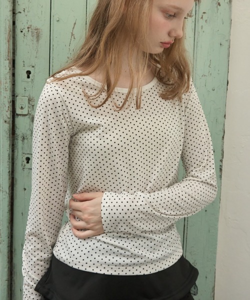2WAYドットロンT/2way dot long t-shirt（Tシャツ/カットソー