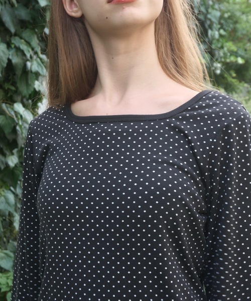 Birthday room(バースデイルーム)の「2WAYドットロンT/2way dot long t-shirt(Tシャツ/カットソー・レディース・ブラック/オフホワイト・FREE)」の19枚目の写真