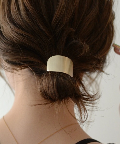 セール】メタルプレーンフックポニー（バレッタ/ヘアクリップ