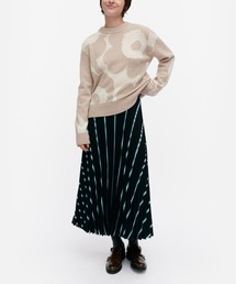 ⭐️みー⭐️　Vin 新品.*˚‧ ボタニカル柄モノトーンニットパンツ GEMINI】ニットパンツ | Whim Gazette(ウィム ガゼット