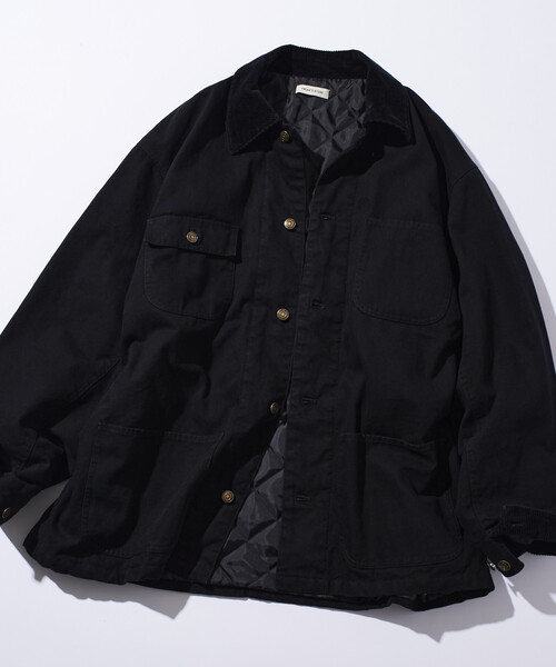 限定展開 ビッグシルエット コーデュロイ切り替え ダックカバーオール