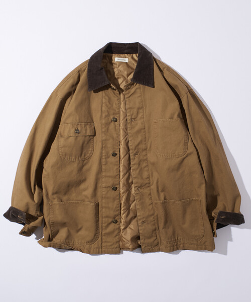 限定展開 ビッグシルエット コーデュロイ切り替え ダックカバーオール