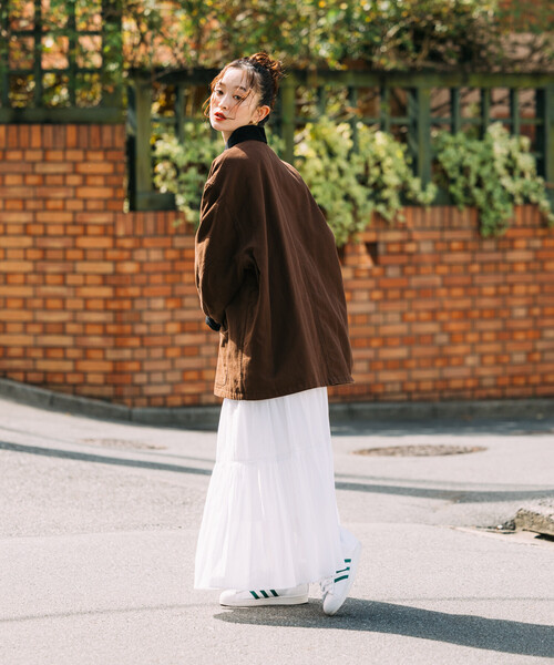 セール】限定展開 ビッグシルエット コーデュロイ切り替え ダック