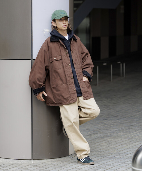 セール】限定展開 ビッグシルエット コーデュロイ切り替え ダック