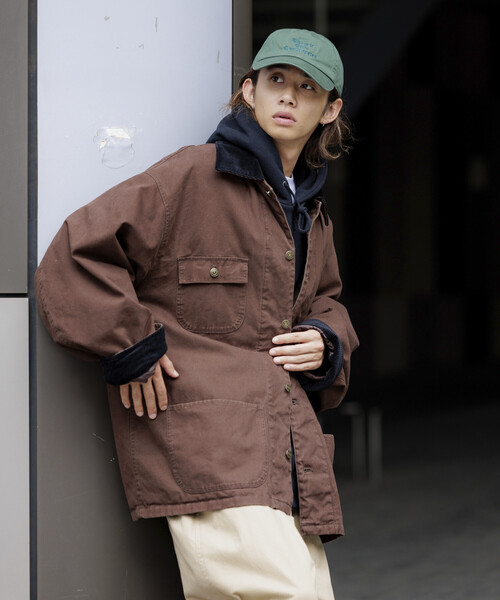 【0-CHO-RUI】ダックカバーオールジャケット Brown 0-CHO-RUI】ダックカバーオールジャケット Brown 0-CHO-RUI】ダック