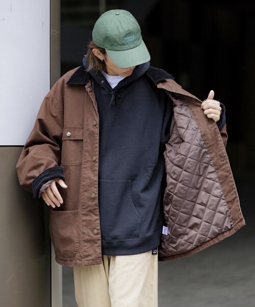 FREAK'S STORE（フリークスストア）の「限定展開 ビッグシルエット コーデュロイ切り替え ダックカバーオール ジャケット（カバーオール・メンズ・ブラック/チャコールグレー/ベージュ/ブラウン・SMALL/MEDIUM/LARGE）」の20枚目の写真