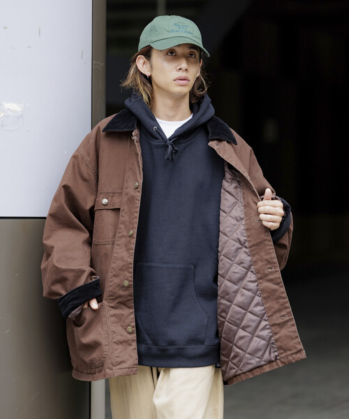 FREAK'S STORE（フリークスストア）の「限定展開 ビッグシルエット コーデュロイ切り替え ダックカバーオール ジャケット（カバーオール・メンズ・ブラック/チャコールグレー/ベージュ/ブラウン・SMALL/MEDIUM/LARGE）」の19枚目の写真