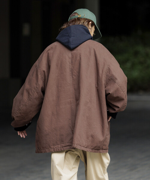 FREAK'S STORE（フリークスストア）の「限定展開 ビッグシルエット コーデュロイ切り替え ダックカバーオール ジャケット（カバーオール・メンズ・ブラック/チャコールグレー/ベージュ/ブラウン・SMALL/MEDIUM/LARGE）」の15枚目の写真