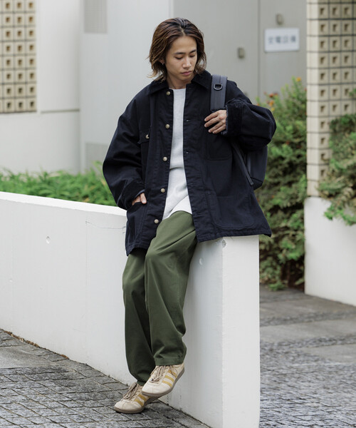 FREAK'S STORE（フリークスストア）の「限定展開 ビッグシルエット コーデュロイ切り替え ダックカバーオール ジャケット（カバーオール・メンズ・ブラック/チャコールグレー/ベージュ/ブラウン・SMALL/MEDIUM/LARGE）」の13枚目の写真