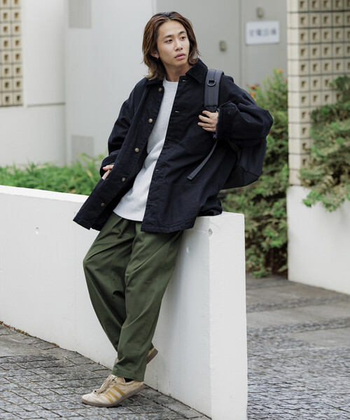 セール】限定展開 ビッグシルエット コーデュロイ切り替え ダック