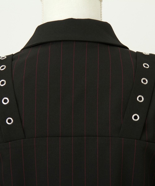 角襟十字架スタッズベルトティアードワンピース（ワンピース