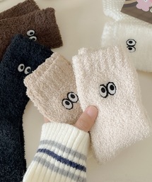 pyornim（ピョルニム）の「【4Pセット】ふわふわ シャギータッチ ワンポイントソックス セット（ソックス/靴下・レディース）」