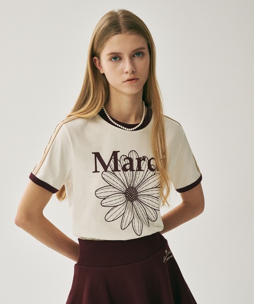 MARDI Mercredi フラワープリント Tシャツとショートパンツ セット