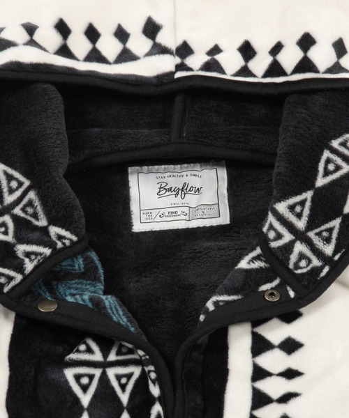 BAYFLOW（ベイフロー）の「[袖リブが嬉しい]着るブランケット25AW（ブランケット・メンズ・ブラウン系/ブラック系/グレー系/ホワイト系・ONE SIZE）」の12枚目の写真