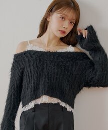 黒　レース　トップス レディースのトップス（ブラック/黒色系・レース）ファッション