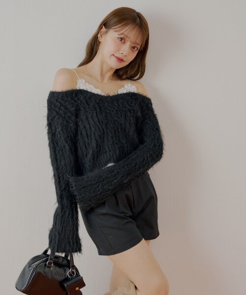 Chico（チコ）の「レースドッキングシャギーニット（ニット