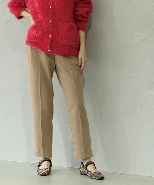 OPAQUE.CLIP(オペークドットクリップ)の「ウォームタッチ イージーテーパードパンツ【洗濯機洗OK/ストレッチ】(その他パンツ・レディース・チャコールグレー/ブラック/オフホワイト/キャメル・40/38/36/34/42)」の4枚目の写真