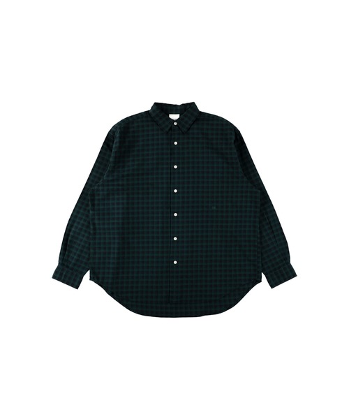 PARROTT CANVAS(パロットキャンバス)の「PCM Regular Shirt - Small check(シャツ/ブラウス・レディース・グレー系その他/グリーン・S/M)」の2枚目の写真