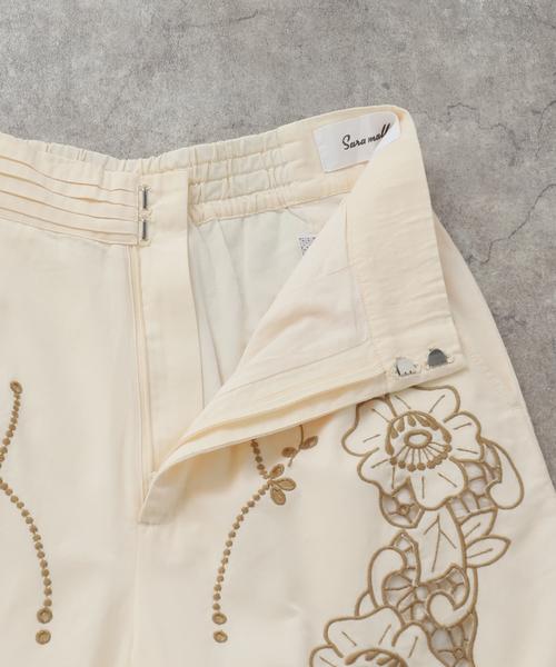 SARA MALLIKA/サラマリカ】COTTON TWILL CUT WORK WIDE（その他パンツ