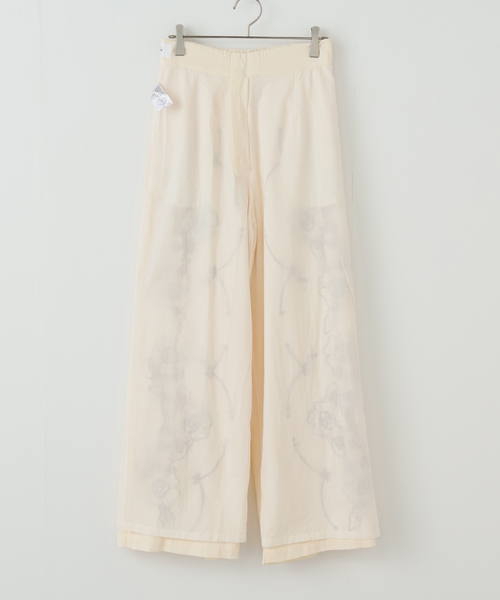 【新品未使用】サラマリカ コットン ツイル ワイドパンツ SARA MALLIKA/サラマリカ】COTTON TWILL CUT WORK WIDE（その他パンツ