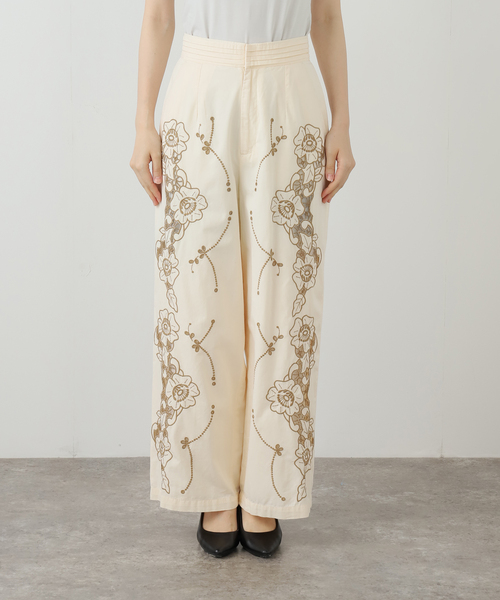 SARA MALLIKA/サラマリカ】COTTON TWILL CUT WORK WIDE（その他パンツ