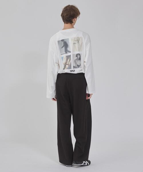 BROWNY(ブラウニー)の「BROWNY/アクセ付きフォトコラージュロンT(Tシャツ/カットソー・メンズ・オフホワイト/ブラック/サックスブルー・MEDIUM/LARGE)」の18枚目の写真