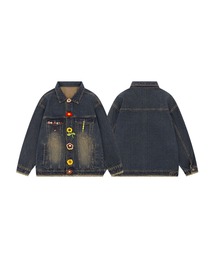 デニムジャケット（花柄・ボタニカル柄）ファッション通販