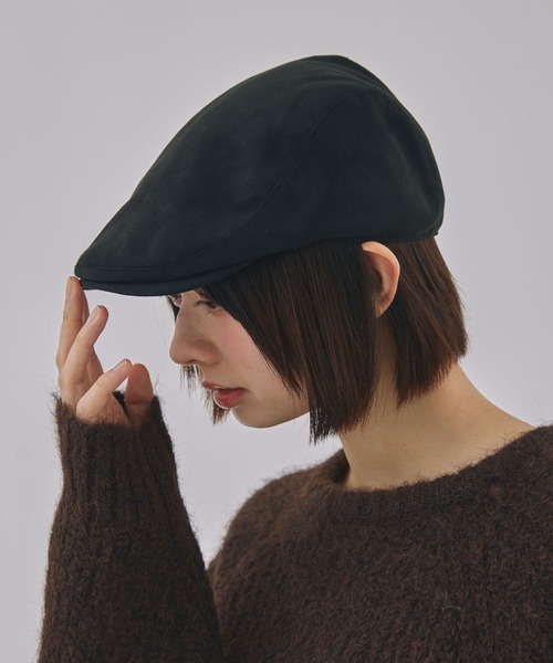 Unblend(アンブレンド)の「【Unblend】ソリッドハンチング帽(ハンチング/ベレー帽・レディース・ブラウン/ブラック・FREE)」の6枚目の写真