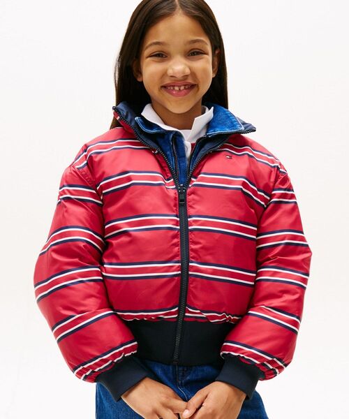 セール】GIRLS リバーシブルパファーボンバージャケット（ダウン