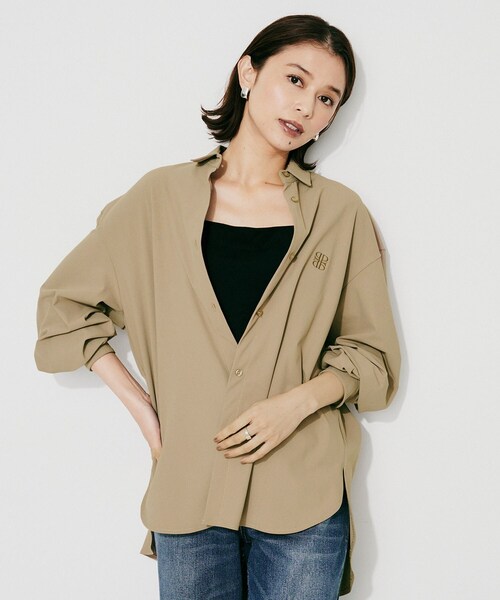 UNTITLED(アンタイトル)の「【PROTAGPNISTA】QUICK DRY SHIRT(シャツ/ブラウス・レディース・ブラウン系その他/ベージュ・02)」の1枚目の写真