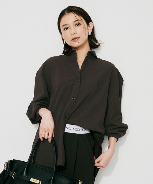 UNTITLED(アンタイトル)の「【PROTAGPNISTA】QUICK DRY SHIRT(シャツ/ブラウス・レディース・ブラウン系その他/ベージュ・02)」の9枚目の写真