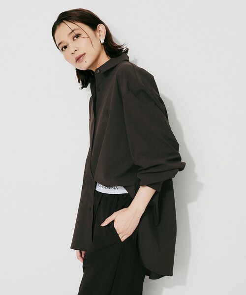 UNTITLED(アンタイトル)の「【PROTAGPNISTA】QUICK DRY SHIRT(シャツ/ブラウス・レディース・ブラウン系その他/ベージュ・02)」の10枚目の写真