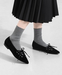 MAMIAN | レースアップデザイン フラットシューズ(パンプス)