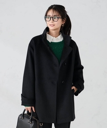 a.v.v（アーヴェヴェ）の「スタンドカラーミディコート（チェスターコート）」