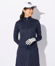 【marie claire/マリ.クレール】レディースハーフジップワンピース 吸汗速乾 UVカット ゴルフ