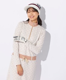 【marie claire/マリ.クレール】レディースハーフジップワンピース 吸汗速乾 UVカット ゴルフ