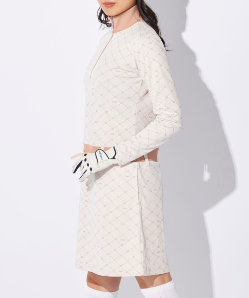 marie claire(マリ・クレール)の「【marie claire/マリ.クレール】レディースハーフジップワンピース 吸汗速乾 UVカット ゴルフ(ワンピース・レディース・オフホワイト/ベージュ/ネイビー・LARGE/X-LARGE/MEDIUM/SMALL)」の7枚目の写真