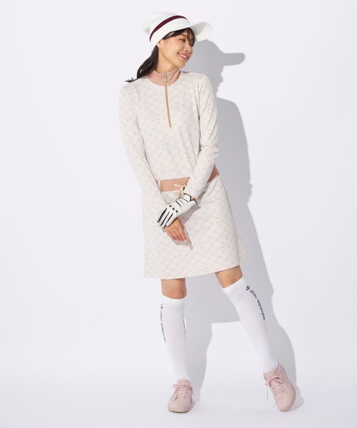 marie claire(マリ・クレール)の「【marie claire/マリ.クレール】レディースハーフジップワンピース 吸汗速乾 UVカット ゴルフ(ワンピース・レディース・オフホワイト/ベージュ/ネイビー・LARGE/X-LARGE/MEDIUM/SMALL)」の13枚目の写真