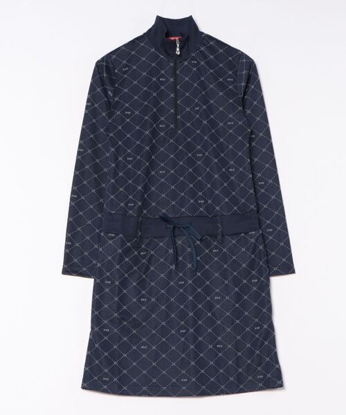 marie claire(マリ・クレール)の「【marie claire/マリ.クレール】レディースハーフジップワンピース 吸汗速乾 UVカット ゴルフ(ワンピース・レディース・オフホワイト/ベージュ/ネイビー・LARGE/X-LARGE/MEDIUM/SMALL)」の4枚目の写真