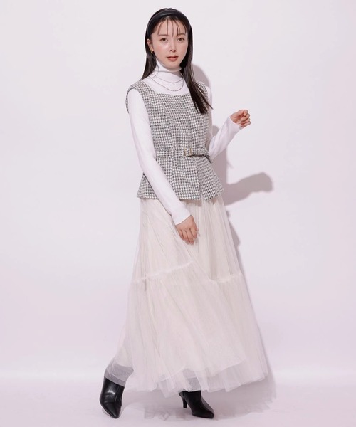 マイストラーダ　ジレワンピース　新品未使用　タグ付き　ホワイト　38 ジレドッキングワンピース（ワンピース）｜Mystrada（マイストラーダ