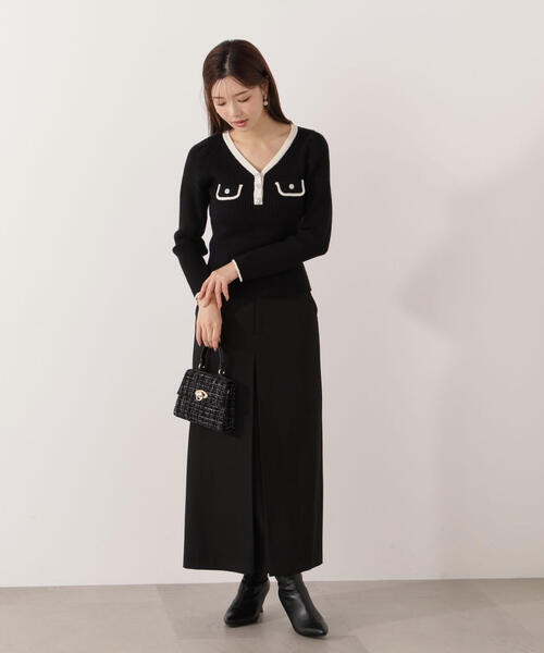 PROPORTION BODY DRESSING（プロポーションボディドレッシング）の「＜ウォッシャブル＞フラップポケット付きニット / 1215270016（ニット/セーター・レディース・ブルー/ブラック/ホワイト系その他・MEDIUM/SMALL）」の5枚目の写真