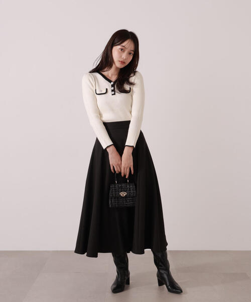 PROPORTION BODY DRESSING（プロポーションボディドレッシング）の「＜ウォッシャブル＞フラップポケット付きニット / 1215270016（ニット/セーター・レディース・ブルー/ブラック/ホワイト系その他・MEDIUM/SMALL）」の16枚目の写真