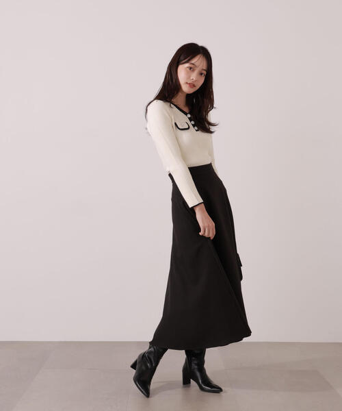 PROPORTION BODY DRESSING（プロポーションボディドレッシング）の「＜ウォッシャブル＞フラップポケット付きニット / 1215270016（ニット/セーター・レディース・ブルー/ブラック/ホワイト系その他・MEDIUM/SMALL）」の17枚目の写真