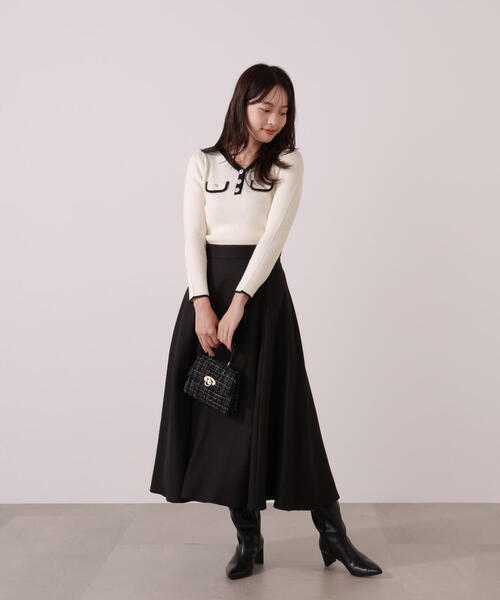 PROPORTION BODY DRESSING（プロポーションボディドレッシング）の「＜ウォッシャブル＞フラップポケット付きニット / 1215270016（ニット/セーター・レディース・ブルー/ブラック/ホワイト系その他・MEDIUM/SMALL）」の18枚目の写真