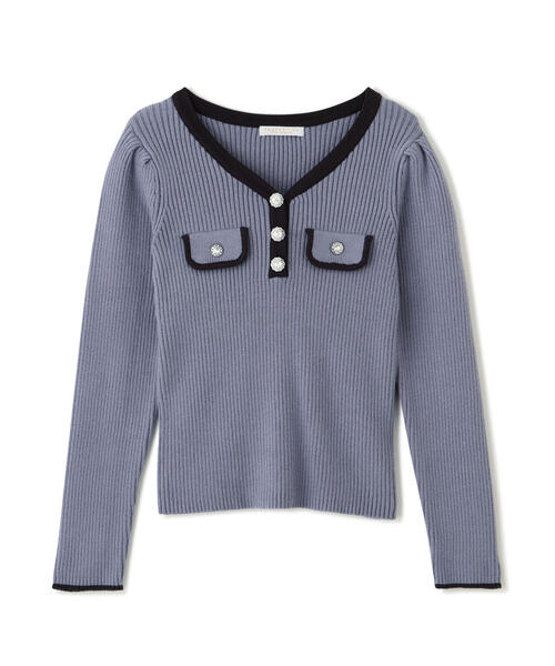 PROPORTION BODY DRESSING（プロポーションボディドレッシング）の「＜ウォッシャブル＞フラップポケット付きニット / 1215270016（ニット/セーター・レディース・ブルー/ブラック/ホワイト系その他・MEDIUM/SMALL）」の22枚目の写真