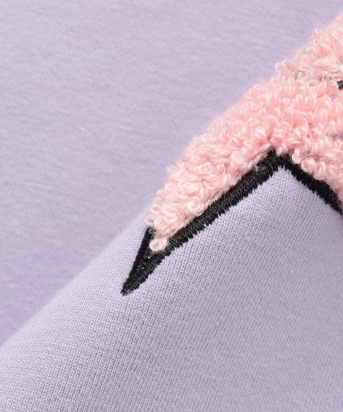 X-girl Stages(エックスガールステージス)の「ロゴ刺しゅうダンボールニットスタジャン(スタジャン・キッズ・ブラック/ラベンダー・130cm/110cm/120cm/140cm/100cm/90cm)」の11枚目の写真