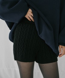 ケーブルニットショートパンツ