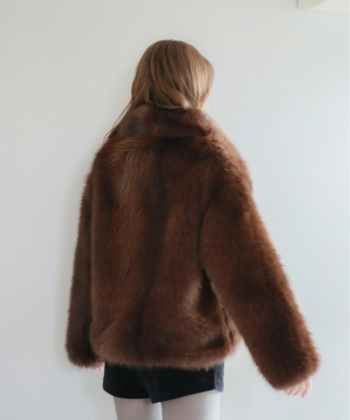 ビッグカラーファージャケット（その他アウター）｜mic by Olu