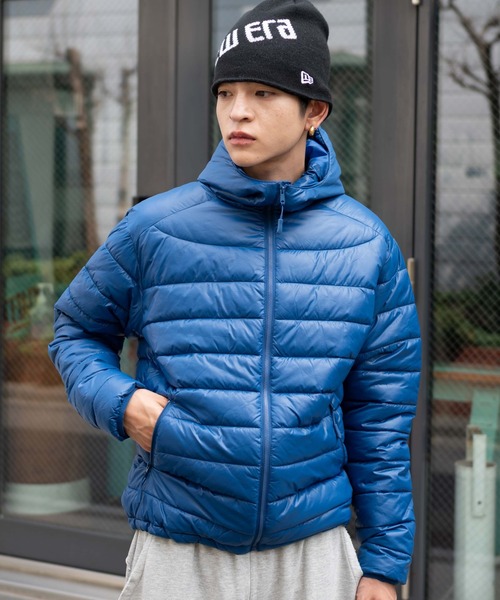 WEGO（ウィゴー）の「WEGO/コンパクトフィットパファーフーディー（ダウンジャケット/コート・メンズ・ブラック/ブルー・MEDIUM/LARGE）」の17枚目の写真